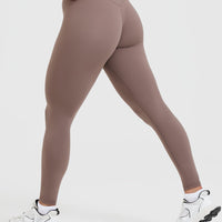 Unified High Waisted Leggings | Cool Brown