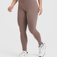 Unified High Waisted Leggings | Cool Brown