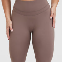 Unified High Waisted Leggings | Cool Brown