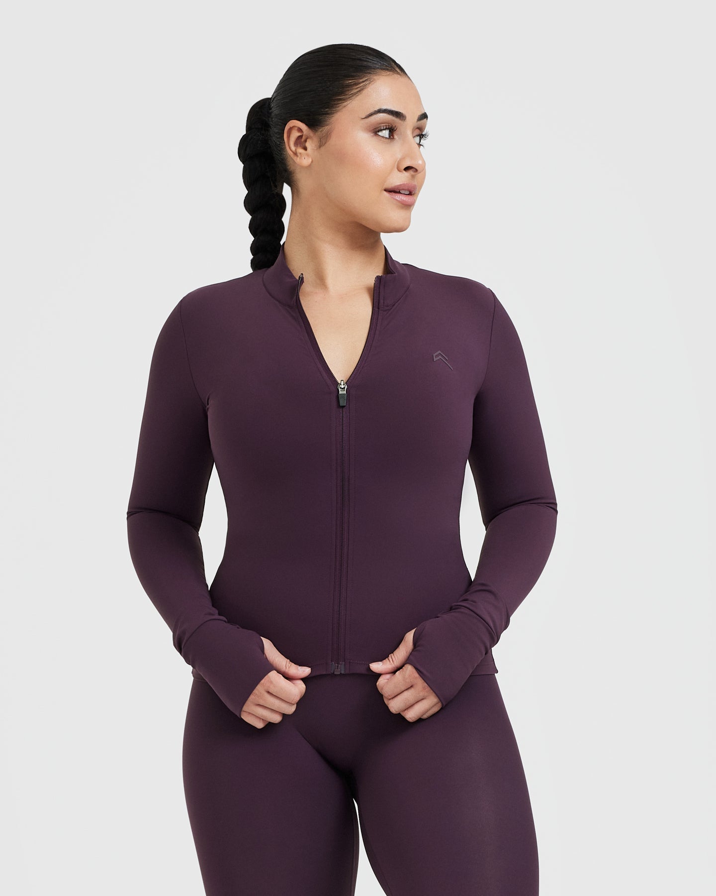 New Lorna Jane Active Purple Dewberry Lightweight Full Zip Jacket - Medium