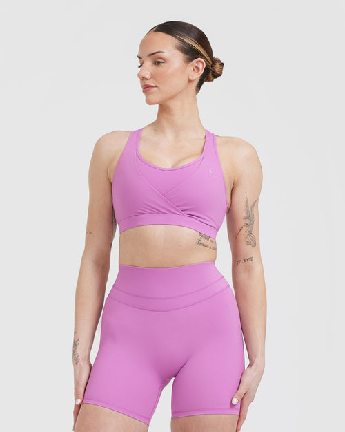 Oner Modal Unified Layered Sports Bra | Orchid Purple
