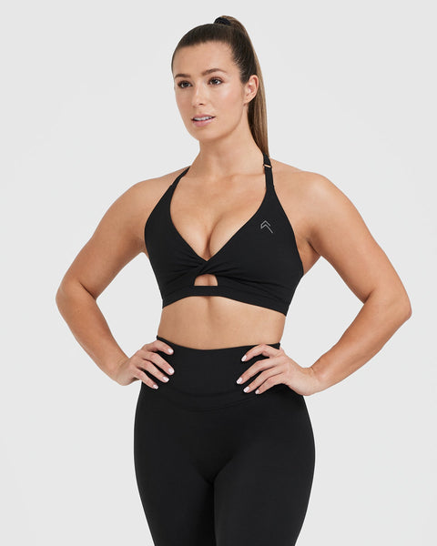 Swiss sports bra with high support in black or purple – Dawoodsport