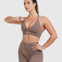 UnifiedMove™ Twist Sports Bra | Cool Brown