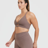 UnifiedMove™ Twist Sports Bra | Cool Brown