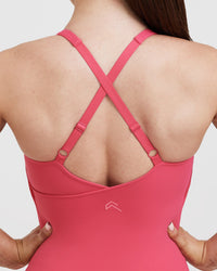 Unified V-Neck Cross Back Vest | Velvet Pink
