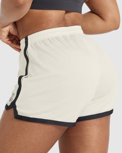 Piping Women\'s Shorts - | Off Detail Sporty Active White Oner US