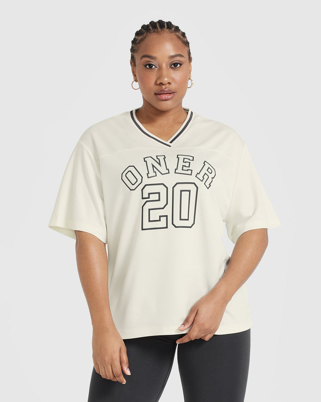Oversized Varsity Mesh Baseball T-shirt